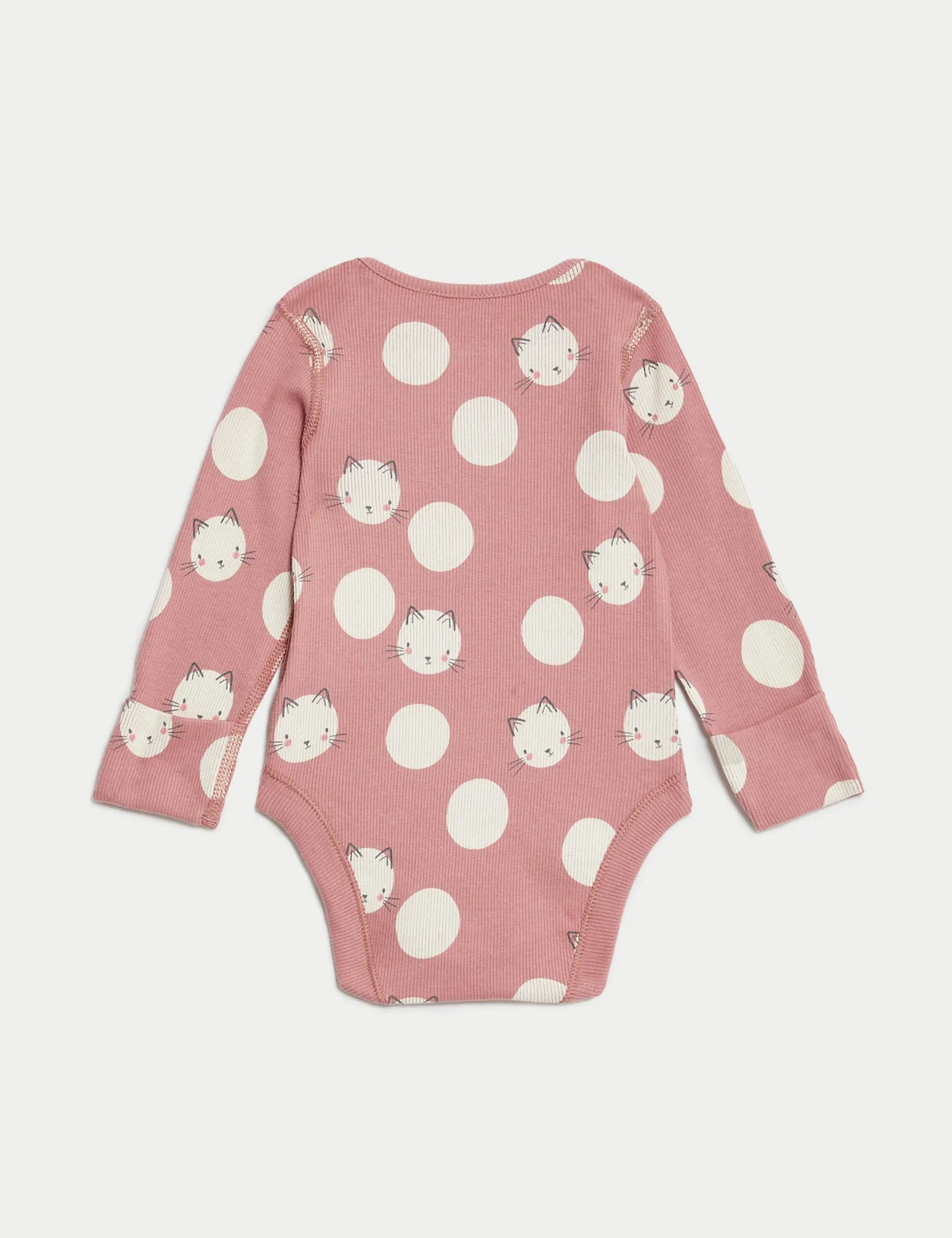 3pk Cotton Rich Cat Spot Bodysuits