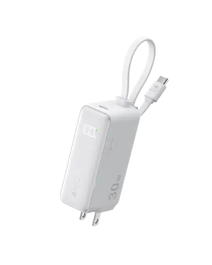 Anker Power Bank (30W, Fusion, Built-In USB-C Cable)