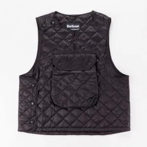 BARBOUR X ENGINEERED GARMENTS POP QUILTED VEST BLACK