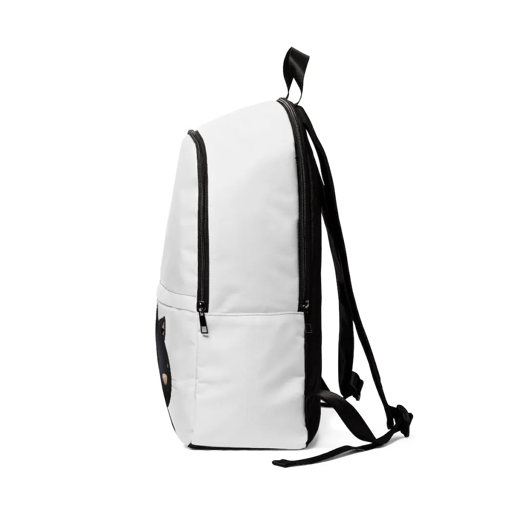 Black Kity Unisex Fabric Backpack