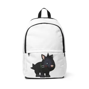 Black Kity Unisex Fabric Backpack