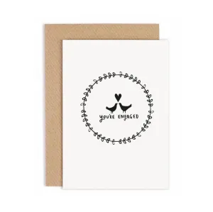 Engaged Lovebirds Card