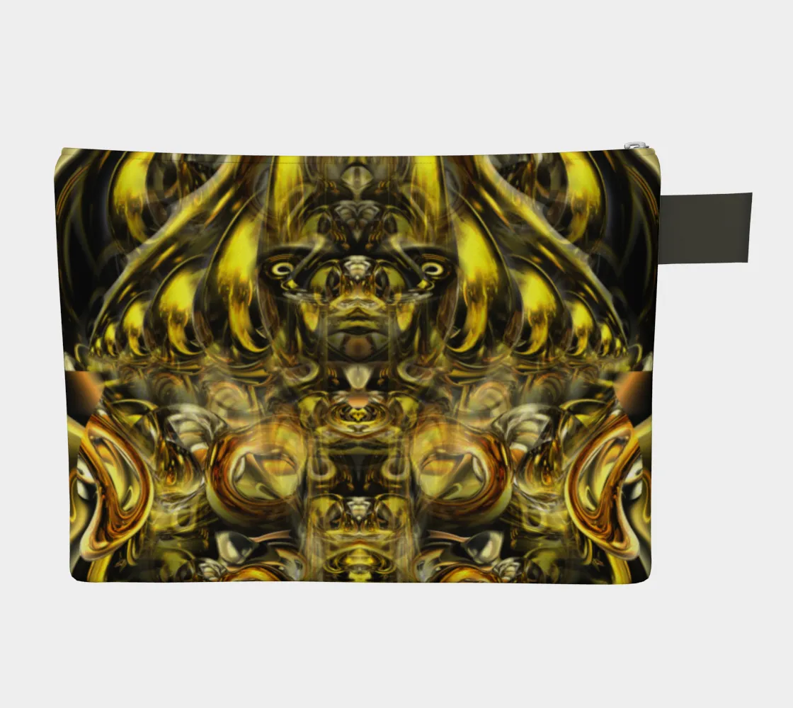 GOLDEN ALIEN ZIPPER POUCH