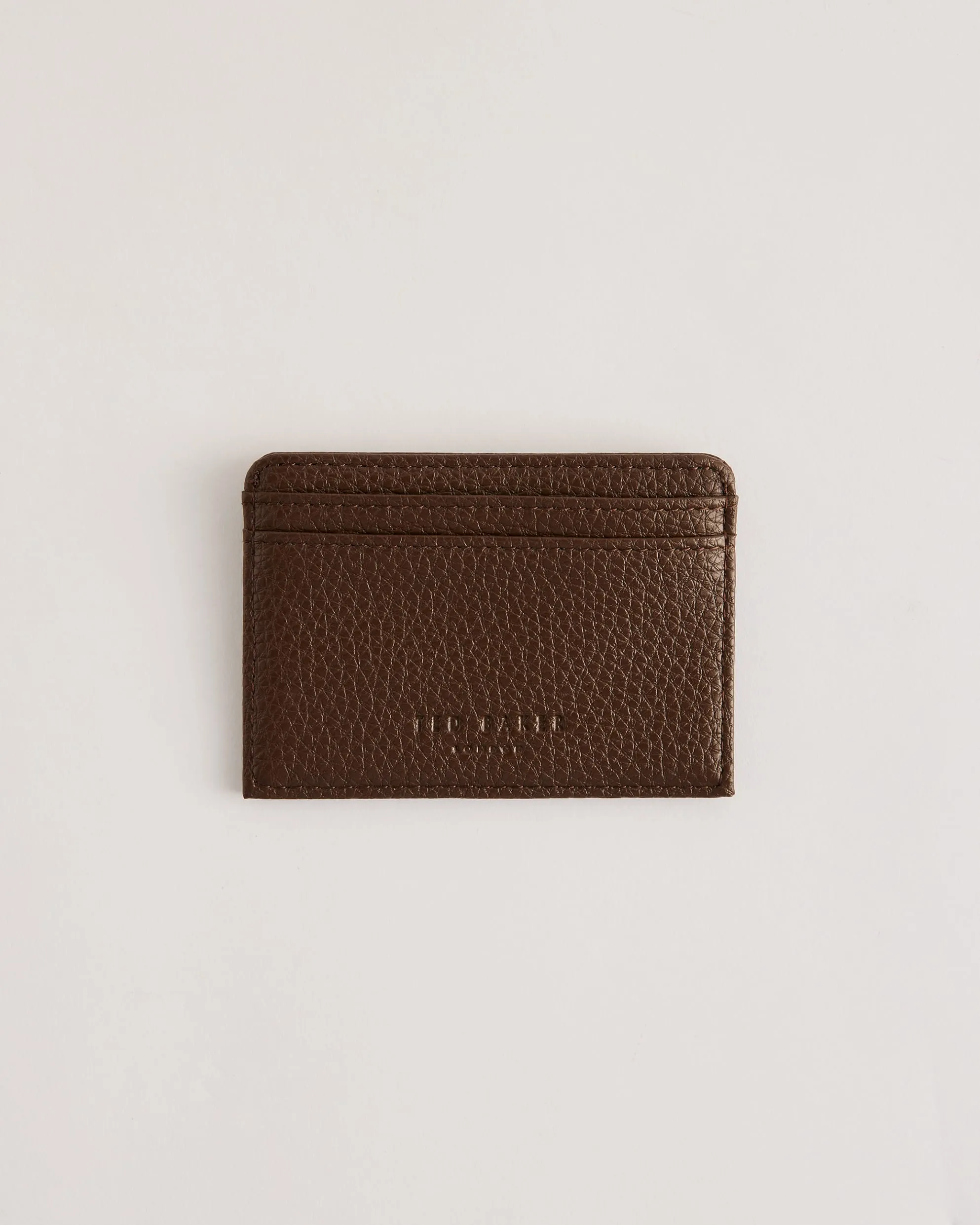 Kaiiloo Debossed Textured Leather Card Holder Brn-Choc