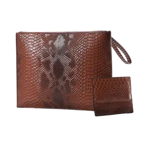 Pre Order:  Faux Snakeskin Card Wallet Envelope Bag