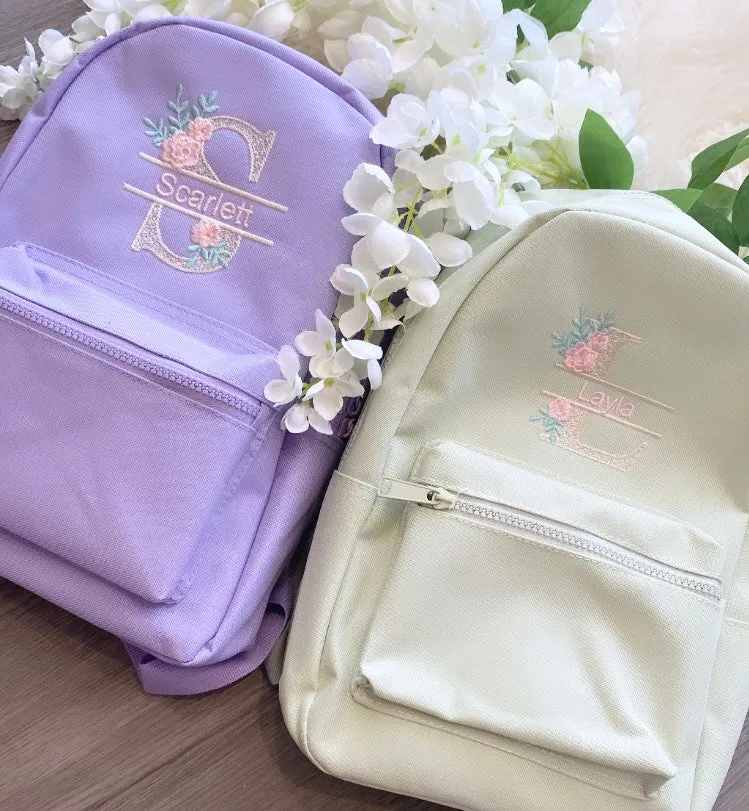 Sage Green Personalised backpacks