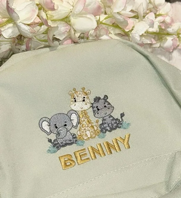 Sage Green Personalised backpacks