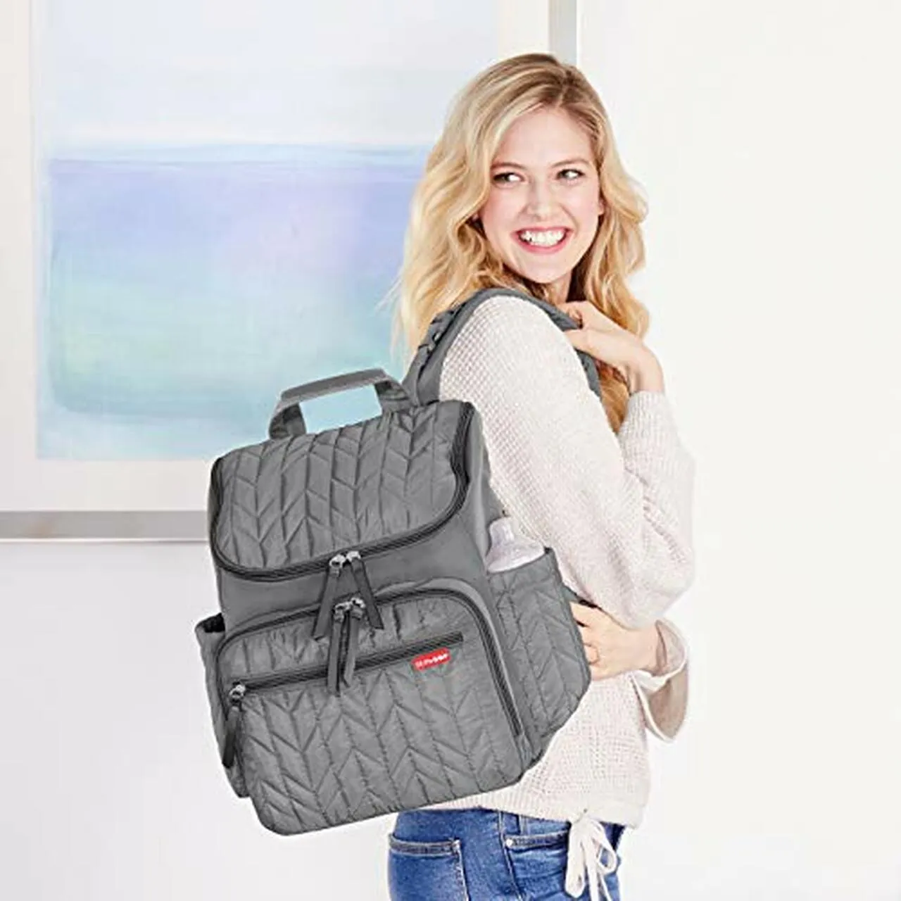 Skip Hop Forma Diaper Backpack- Grey