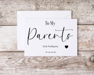 To My Parents Card