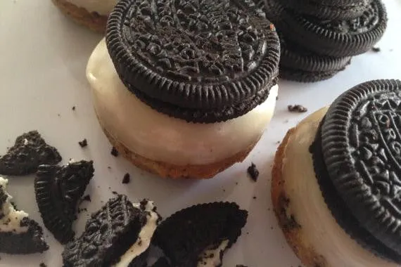 Vegan Chocolate Sandwich Cookie Mini Cake Donut