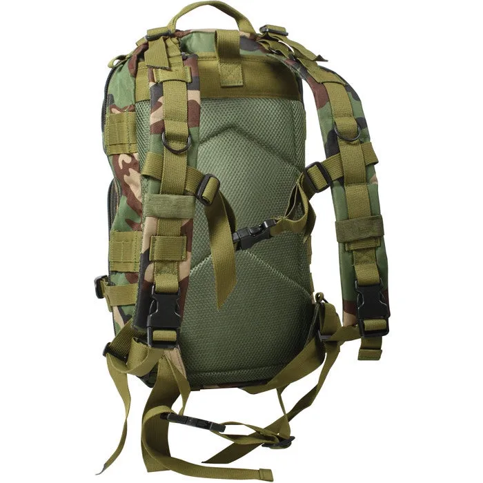 Woodland Camouflage - Military MOLLE Compatible Medium Transport Pack