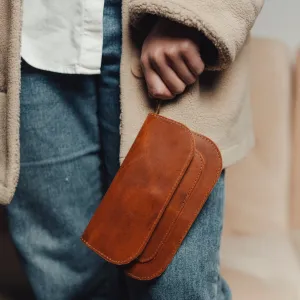 Wristlet Wallet in Cognac